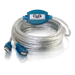 81665 C2G USB Active Extension Cable - USB extension cable - USB (M) to USB (F) - USB 2.0 - 5 m - active - beige