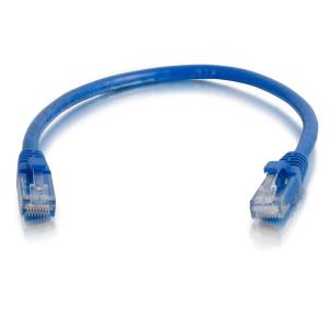 83384 C2G Cat6 Booted Unshielded (UTP) Network Patch Cable - Patch cable - RJ-45 (M) to RJ-45 (M) - 30 cm - UTP - CAT 6 - molded, snagless, stranded - blue