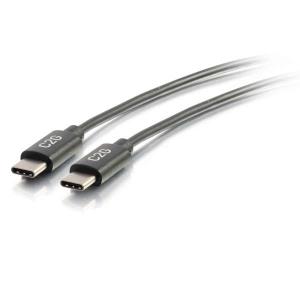 88825 C2G 0.9m (3ft) USB C Cable - USB 2.0 (3A) - M/M USB Type C Cable - Black - USB cable - 24 pin USB-C (M) to 24 pin USB-C (M) - USB 2.0 - 3 A - 90 cm - black