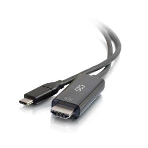 - Adapter cable - USB-C male to HDMI male - 1.83 m - black - reversible connectors, 4K support, 1080p support, 4K60Hz (3840 x 2160) support, 4K30Hz support, up to 10 Gbps data transfer rate thumbnail