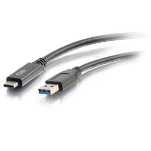 28833 C2G 10ft USB 3.0 USB-C TO USB-A M/M BLK