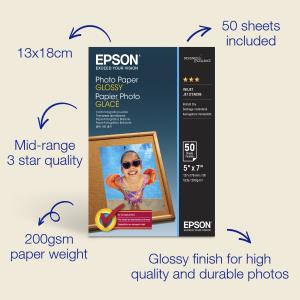 PHOTO PAPER GLOSSY 13X18CM 50 SHEET thumbnail