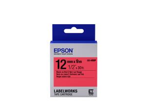 C53S654007 EPSON Epson Label Cartridge Pastel LK-4RBP Black/Red 12mm (9m)
