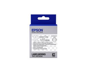 C53S654013 EPSON TAPE - LK-4TWN CLEAR WHITE/CLEA