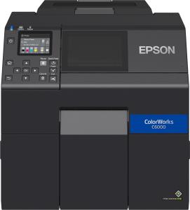 C31CH76102MK EPSON ColorWorks CW-C6000Ae, matte black ink, cutter, disp., USB, Ethernet, black