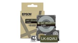 C53S672090 EPSON LK-6QWJ White on Matte Khaki Tape Cartridge 24mm - C53S672090