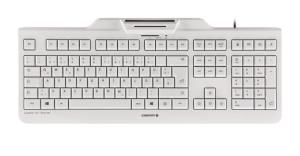 JK-A0100BE-0 CHERRY KC 1000 SC - Full-size (100%) - Wired - USB - AZERTY - White