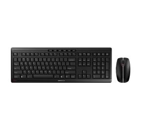JD-8560EU-2 CHERRY Stream Desktop Recharge - Full-size (100%) - RF Wireless - QWERTY - Black - Mouse included