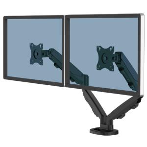 9683401 FELLOWES Eppa Dual Monitor Arm - Black