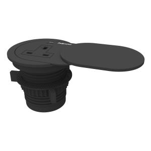 Power Spot with 1 x Power Socket and 1 USB C Black thumbnail
