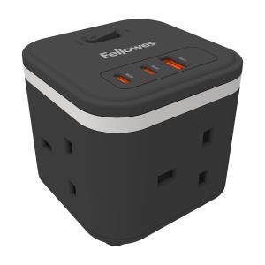 (NEW) FELLOWES  POWER CUBE TYPE G - BLACK 100136979 thumbnail