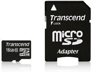 TS16GUSDU1 TRANSCEND 16GB microSDHC Class 10 UHS-I - 16 GB - MicroSDHC - Klasse 10 - MLC - 90 MB/s - Class 1 (U1)