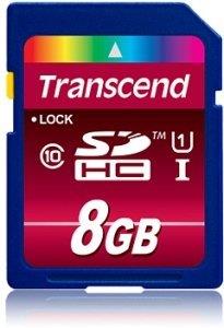 TS8GSDU1 TRANSCEND 8GB SDHC Class 10 UHS-I - 8 GB - SDHC - Klasse 10 - NAND - 90 MB/s - Class 1 (U1)