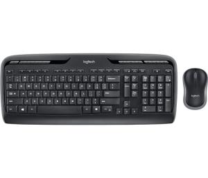 920-003986 LOGITECH MK330 Wireless Keyboard and Mouse Combo for Windows, 2.4 GHz Wireless with USB-Receiver, Portable Mouse, Multimedia Keys, Long Battery Life for PC/Laptop, QWERTY UK Layout, Black