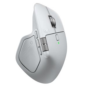 MX Master 4 for Mac - Mouse - 8 buttons - wireless - Bluetooth, 2.4 GHz - USB wireless receiver - white silver thumbnail