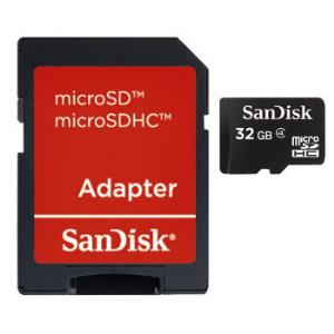 SDSDQB-032G-B35 WESTERN DIGITAL Flash Card 32GB Class 2 Micro-SD w/a