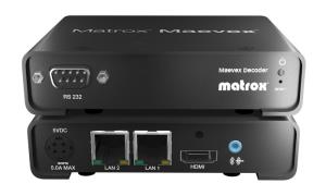 MVX-D5150F MATROX Maevex Decoder, dual RJ45 100/1000Mbps Ethernet, HDMI-out, 2x USB 2.0, RS232, audio-out, SD-card reader