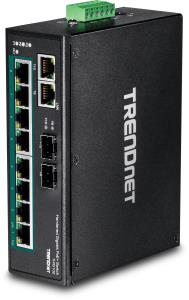TI-PG102 TRENDNET TI-PG102 10-Port Hardened Industrial Gigabit PoE+ DIN-Rail Switch