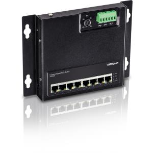 TI-PG80F TRENDNET 8-PORT INDUSTRIAL GIGABIT POE+ WALL-MOUNT FRONT ACCESS SWITCH