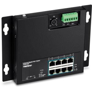 EU Product - 10-Port Industrial Gigabit PoE+ WallMount Front Acc thumbnail