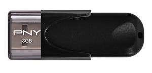 FD8GBATT4-EF PNY STICK 8GB USB 2.0 PNY Attach 4 Black