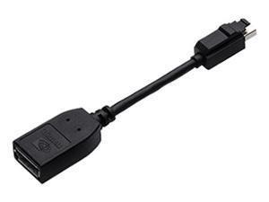 QSP-MINIDP/DP PNY Mini DisplayPort/DisplayPort - Mini DisplayPort - DisplayPort - Male - Female - Black - 1 pc(s)