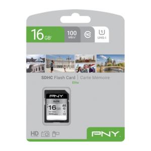 P-SD16GU1100EL-GE PNY CARD HC Card 16GB PNY Elite R100MB/s retail