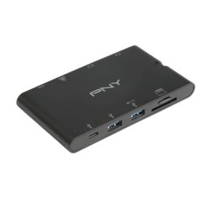 A-2UF-2TC-K01-RB PNY All-in-One USB-C - Mini Portable Dock