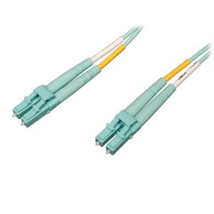 N820-01M-OM4 EATON CORPORATION Eaton Tripp Lite Series 10Gb/40Gb/100Gb Duplex Multimode 50/125 OM4 LSZH Fiber Patch Cable (LC/LC), Aqua, 1M (3.3 ft.) - Patch cable - LC multi-mode (M) to LC multi-mode (M) - 1 m - fibre optic - duplex - 50 / 125 micron - OM4 - aqua