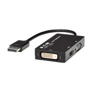 P136-06N-HDV-4K EATON CORPORATION P136-06N-HDV-4K All-in-One-Konverteradapter DisplayPort-auf-VGA/DVI/HDMI - DP...