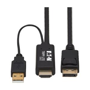 P567-01M EATON CORPORATION HDMI to DisplayPort Active Adapter Cable (M/M) - 4K, USB Power, Black, 1 m (3.3 ft.)