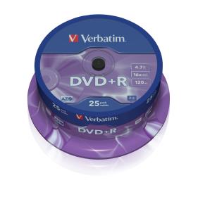 DVD+R AZO 4.7GB 16X MATT SILVER SURFACE 25 PK SPIND thumbnail