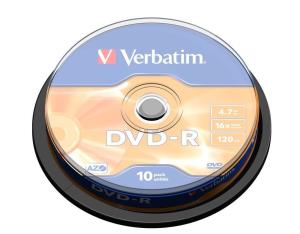 DVD-R AZO 4.7GB 16X MATT SILVER SURFACE 10 PK SPIND thumbnail