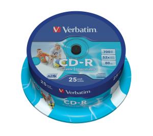 CD-R AZO 700MB 52X WIDE PRINT ID BRANDED 25 PK SPIN thumbnail