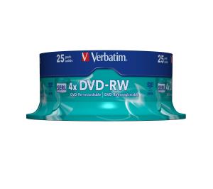DVD-RW 4.7GB 4X MATT SILVER SURFACE 25 PK SPINDLE thumbnail