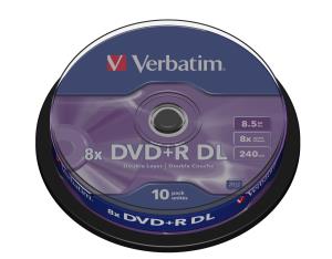 DVD+R Double Layer8.5GB 8X Matt Silver 10 PACK thumbnail