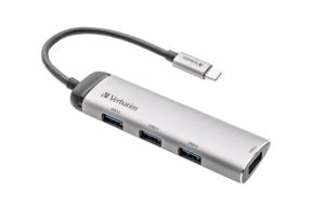 49147 VERBATIM USB-C MULTIPORT HUB 4-PORT USB 3.2 GEN 1 TYPE A