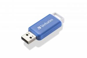 49455 VERBATIM DATABAR USB DRIVE 64GB BLU
