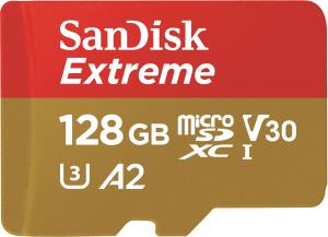 SDSQXAA-128G-GN6AA WESTERN DIGITAL Extreme - 128 GB - MicroSDXC - 160 MB/s - 90 MB/s - Class 3 (U3) - V30