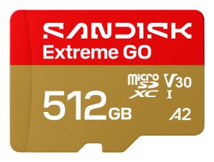 Extreme Go - Flash memory card - 512 GB - A1 / Video Class V30 / UHS-I U3 - microSDXC UHS-I thumbnail