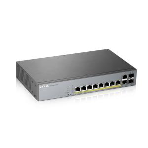 GS1350-12HP-GB0101F ZYXEL GS1350-12HP 12 Port managed CCTV PoE switch long range 130W  (1 year NCC Pro pack license bundled)