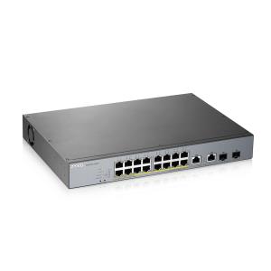 GS1350-18HP-GB0101F ZYXEL GS1350-18HP 18 Port managed CCTV PoE switch long range 250W  (1 year NCC Pro pack license bundled)