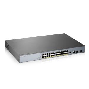 GS1350-26HP-GB0101F ZYXEL GS1350-26HP 26 Port managed CCTV PoE switch long range 375W  (1 year NCC Pro pack license bundled)