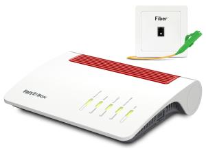 20002981 AVM FRITZ!Box 5590 Fiber - Wi-Fi 6 (802.11ax) - Dual-band (2.4 GHz / 5 GHz) - Ethernet LAN - White - Tabletop router