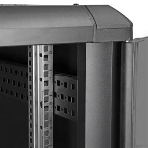 22U Server Rack Cabinet with secure locking door - 4 Post Adjustable Depth (5.5