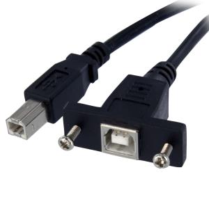 1FT USB B PANEL MOUNT CABLE F/M thumbnail