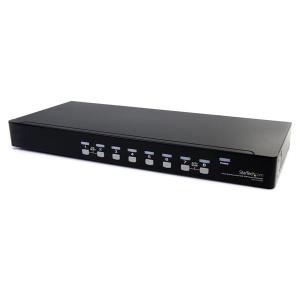 8 Port VGA KVM Switch - 1U Rack Mount - USB VGA KVM Switch with Audio - 1920 x 1440 @60hz - KVM Video Switch (SV831DUSBAU) - KVM / audio switch - 8 x KVM / audio - 1 local user - desktop - for P/N: RK3236BKF, RK4236BKB, RK4242BK24, RK4242BK30, RKCONS1701, thumbnail