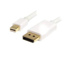 2m 6 ft White Mini DisplayPort to DisplayPort 1.2 Adapter Cable M/M - DisplayPort 4k with HBR2 support - Mini DP to DP Cable (MDP2DPMM2MW) - DisplayPort cable - Mini DisplayPort (M) to DisplayPort (M) - 2 m - white - for P/N: CDP2MDP, CDP2MDPEC, CDP2MDPFC thumbnail