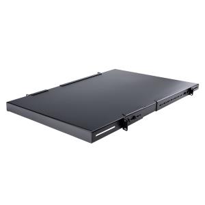1U Adjustable Server Rack Mount Shelf - 175lbs - 19.5 to 38in Deep Universal Tray for 19