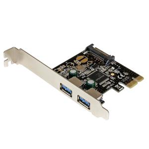 PEXUSB3S23 STARTECH.COM 2 Port PCI Express PCIe SuperSpeed USB 3.0 Controller Card w/ SATA Power